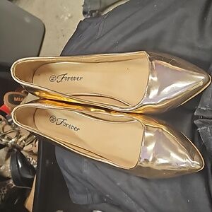 Forever chrome gold shoes